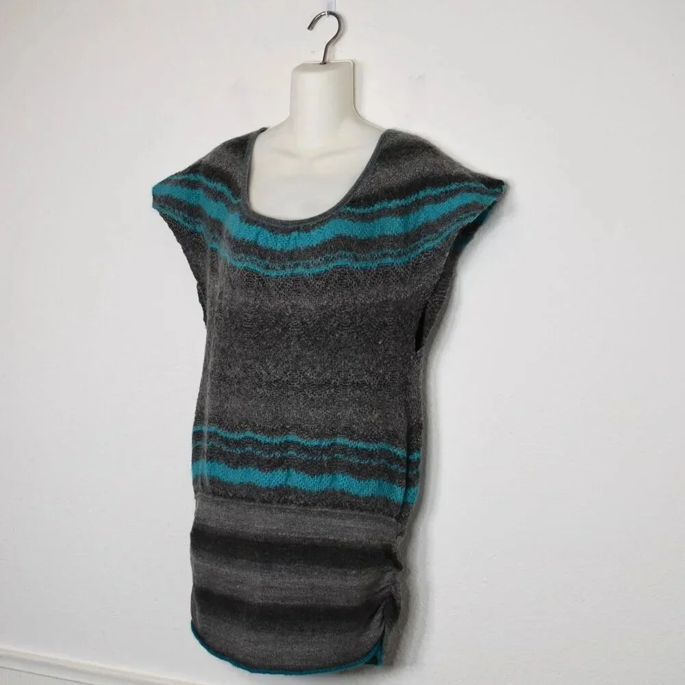 Free People Sweater Dress Tunic Sz M Mini Wool Blend Southwestern Boho Cowgirl